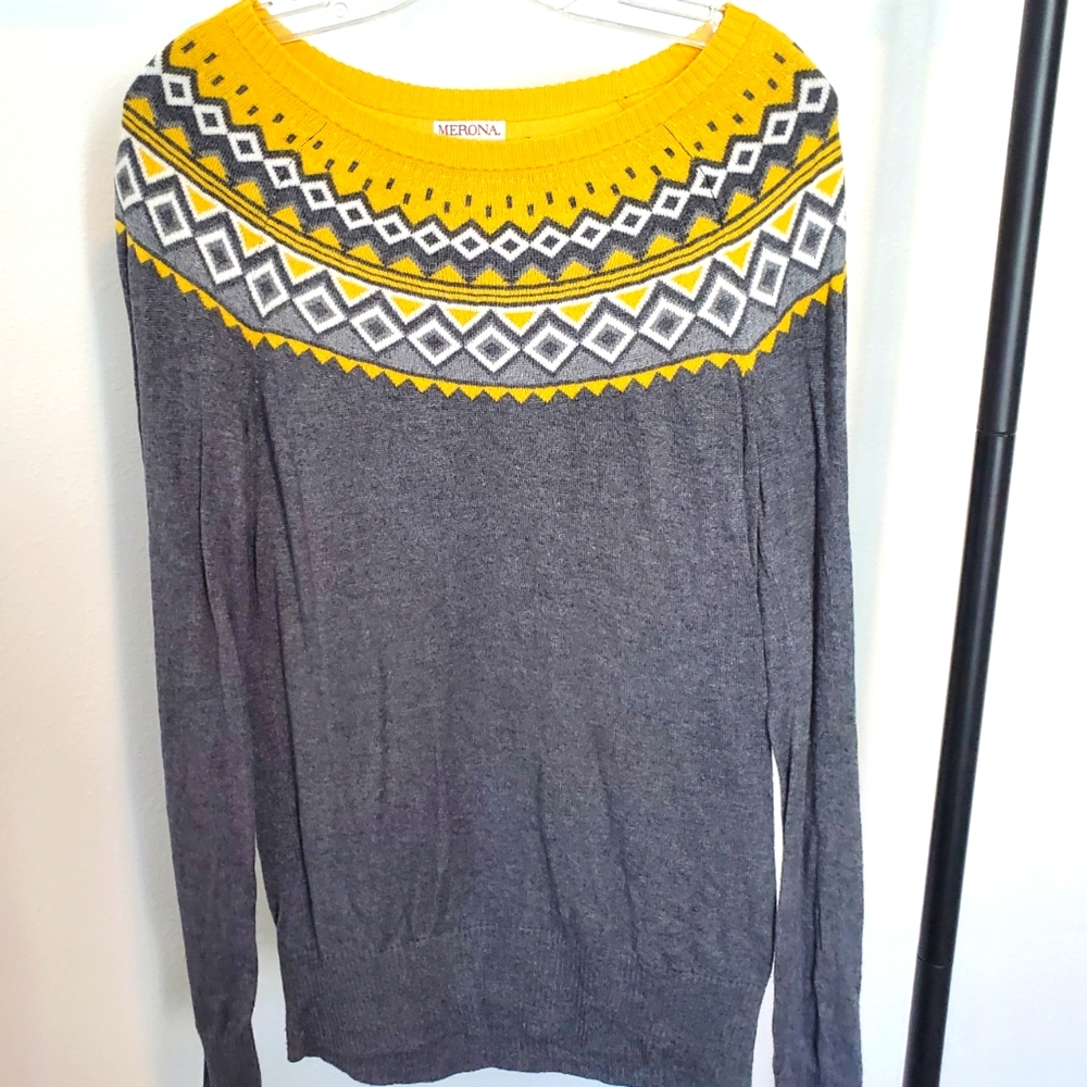Merona fair isle style sweater, L